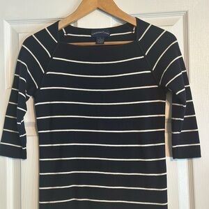 Charter Club Black and White Striped Sweater